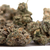 Pile of dried Cannabis buds with purple coloration from Street Tarts Indoor THCa Flower Wholesale